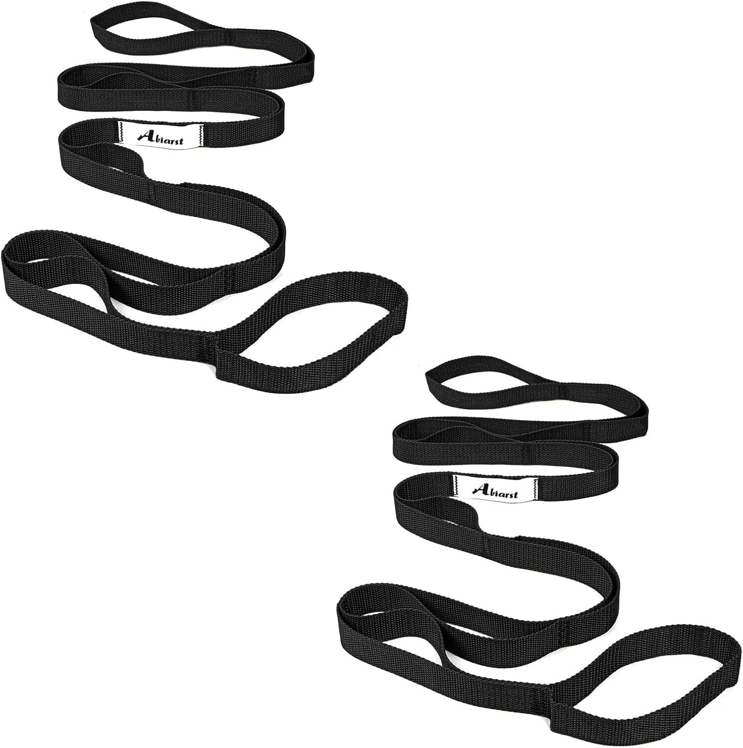 Abiarst Stretching Strap Yoga Strap for Physical Therapy, 10 Loops Yoga Strap…
