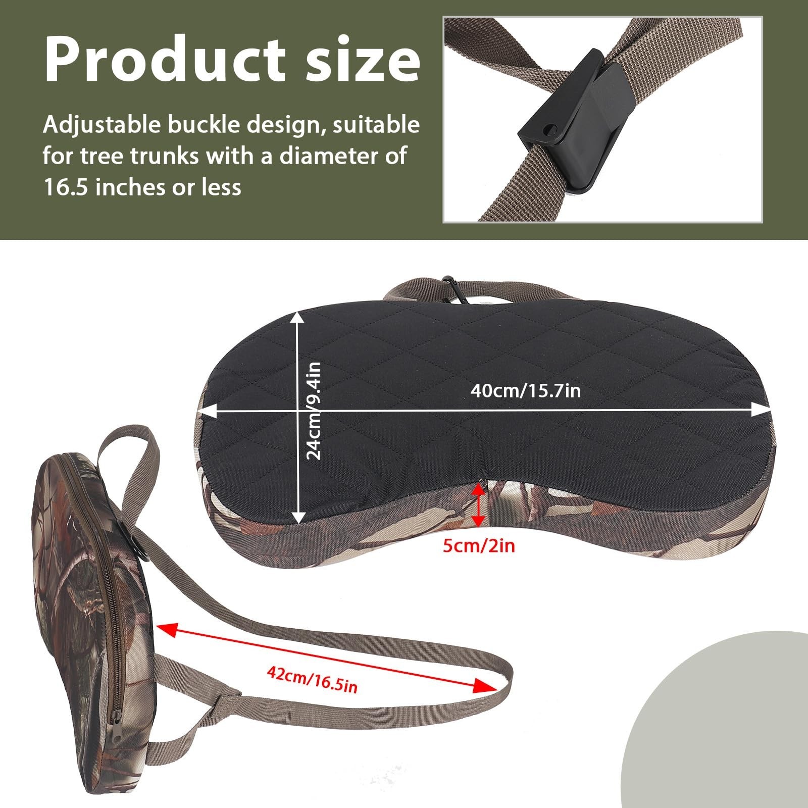 YlBOBO Saddle Hunting Knee Pad & Seat Cushion – Portable 2-in-1 Tree Strap Cu…