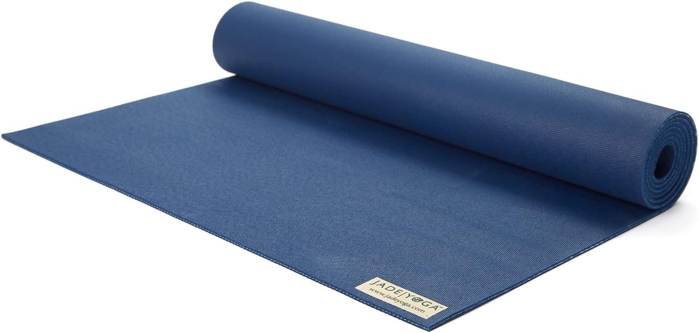 JadeYoga – Harmony Yoga Mat, Dark Blue, 3/16&Prime; 24&Prime; x 68&Prime;