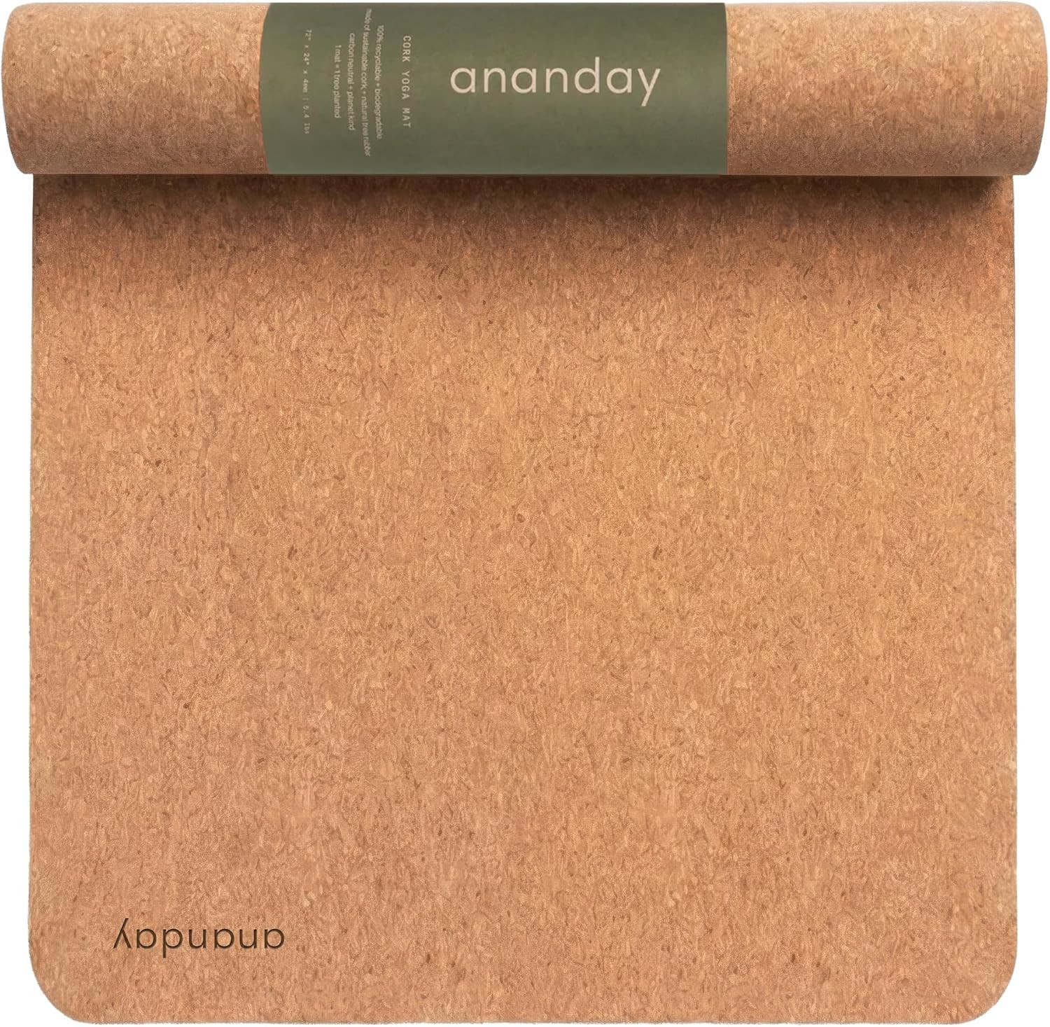 Eco-Friendly Cork Yoga Mat – Non-Slip, Cushioned for Hot Yoga & Pilates