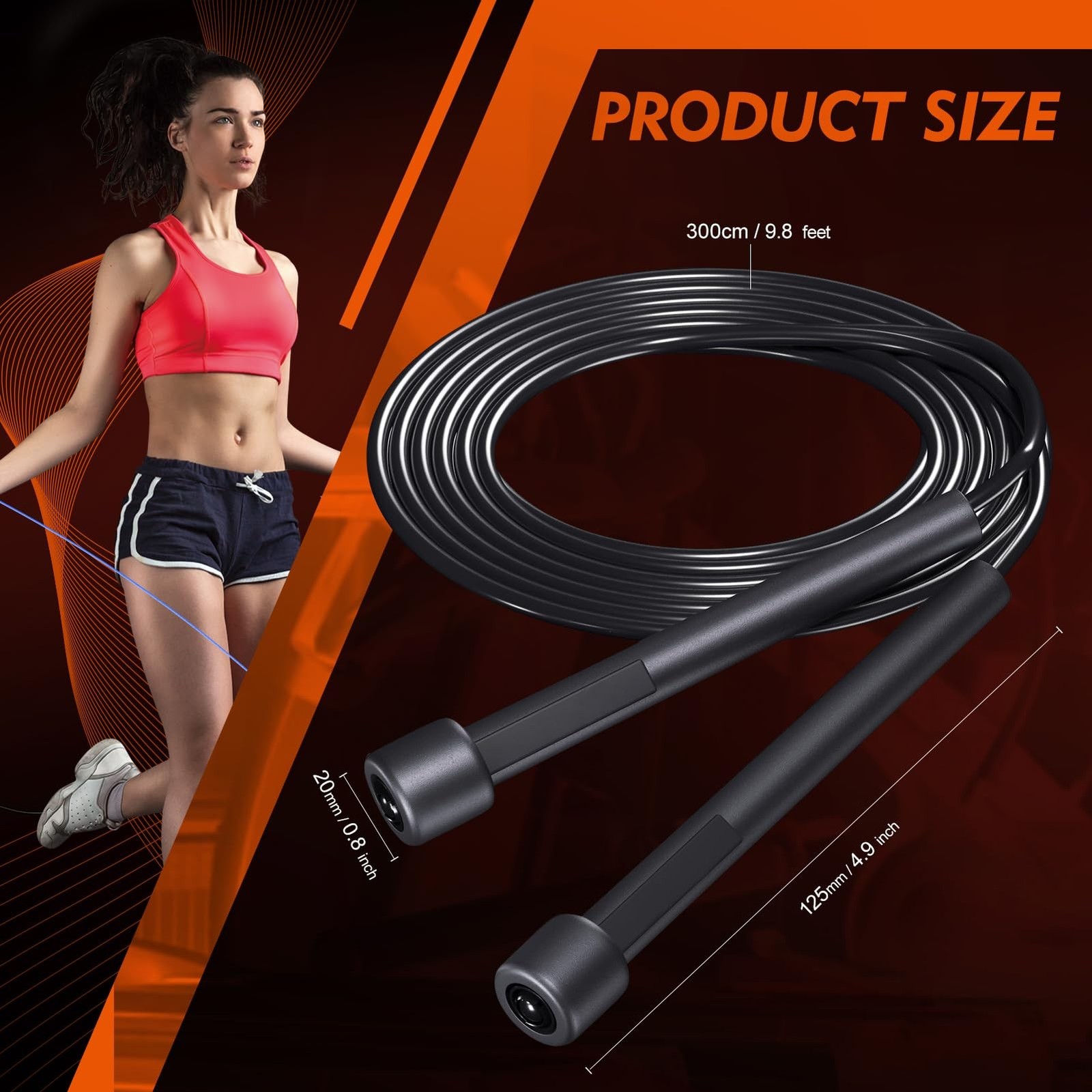 14 Pack Adjustable PVC Jump Rope for Cardio Fitness – Versatile Jump Rope for…