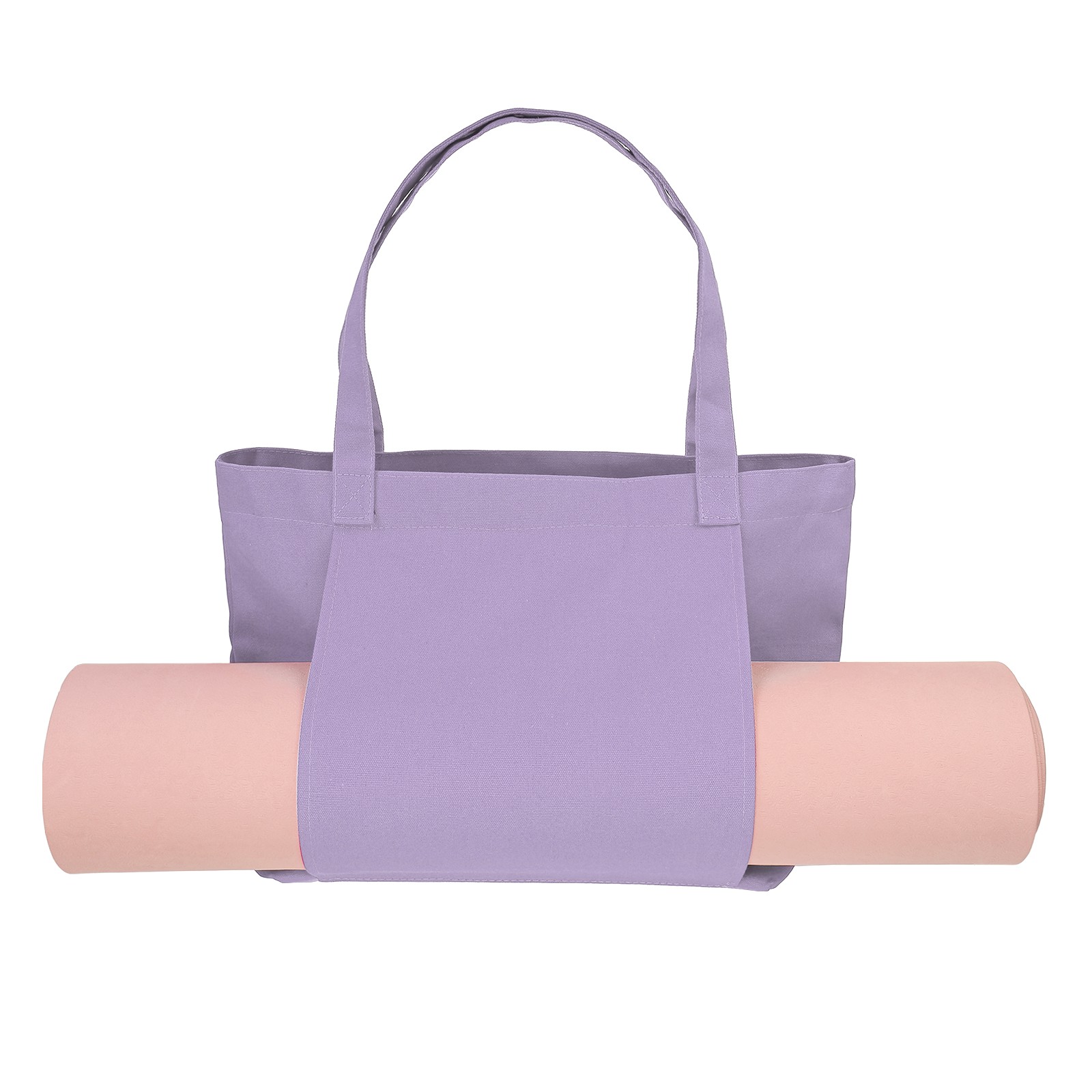 1 Pcs Yoga Bag, Tote Pilates Bag with Yoga Mat Holder Canvas & Purple
