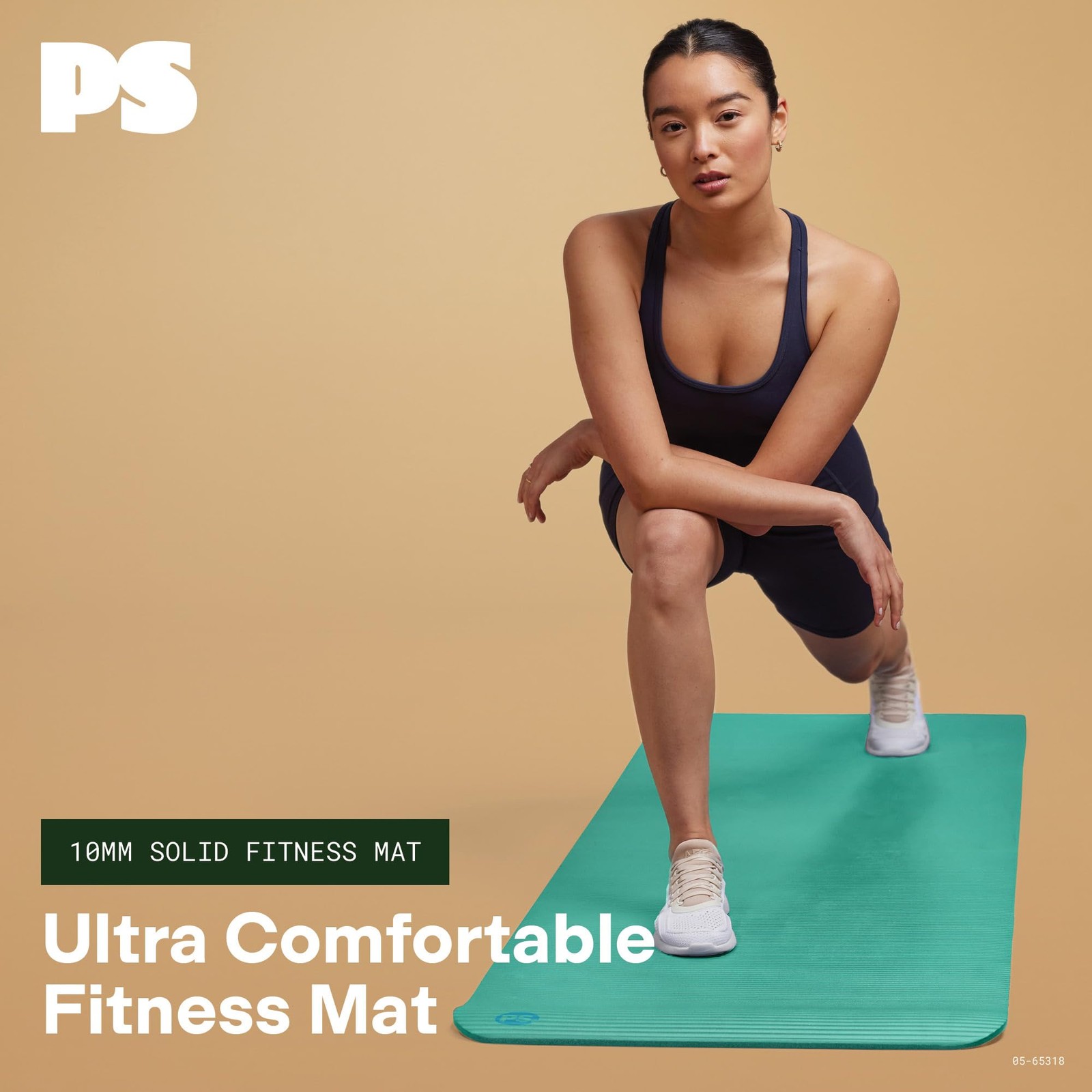 10mm Fitness Mat, 72&Prime; x 23.5&Prime; (Seafoam, Solid) with Easy Carry Strap, Extra-T…