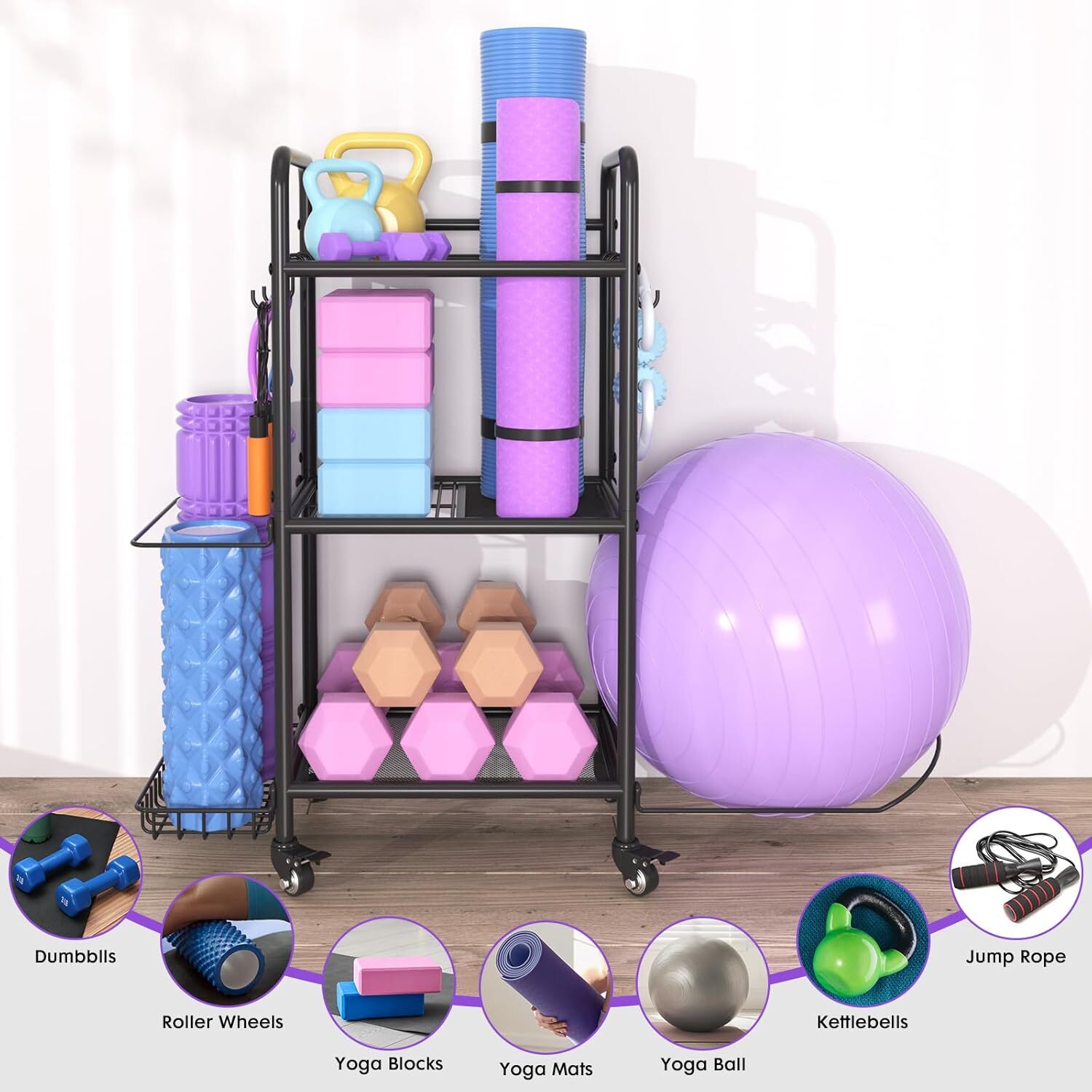 Gym Storage Racks Exercise Equipment Storage and Organization Racks