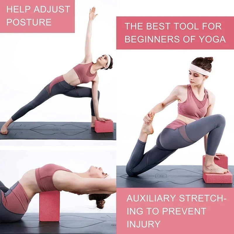 Yoga Building Blocks Cubes Pilates Bricks Reinforcement Mats Sports Supplies