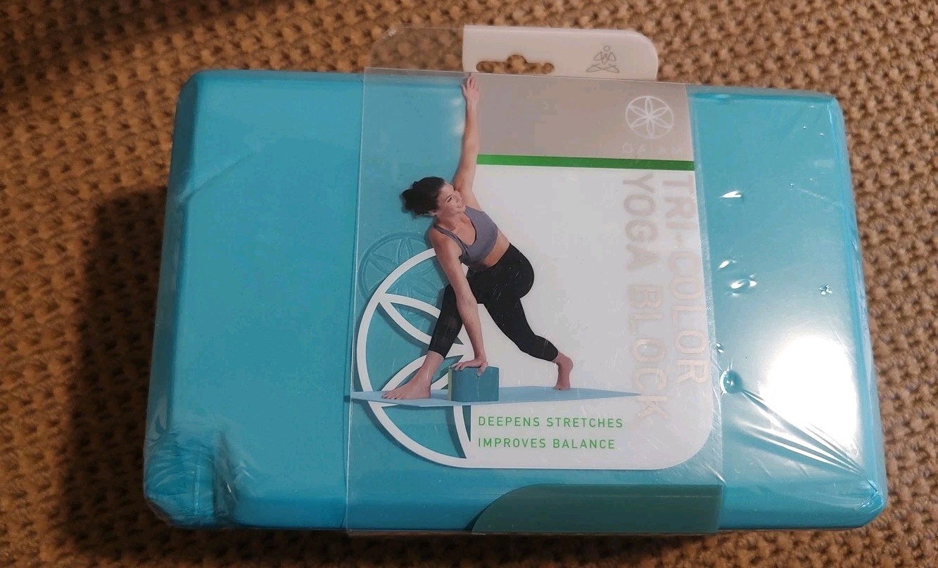 Gaiam Yoga Block Tri Color 9x6x4 Brand New Unopened Small Dent See Pictures