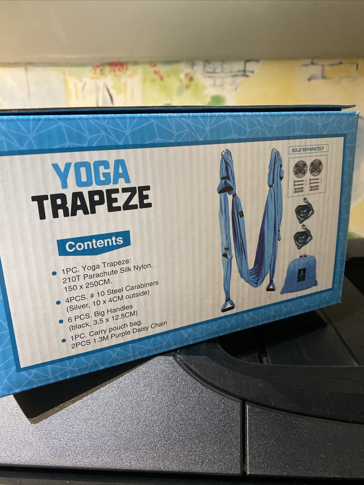 Blue Crescent Yoga YOGA TRAPEZE NIB Swing Aerial Flying Sling