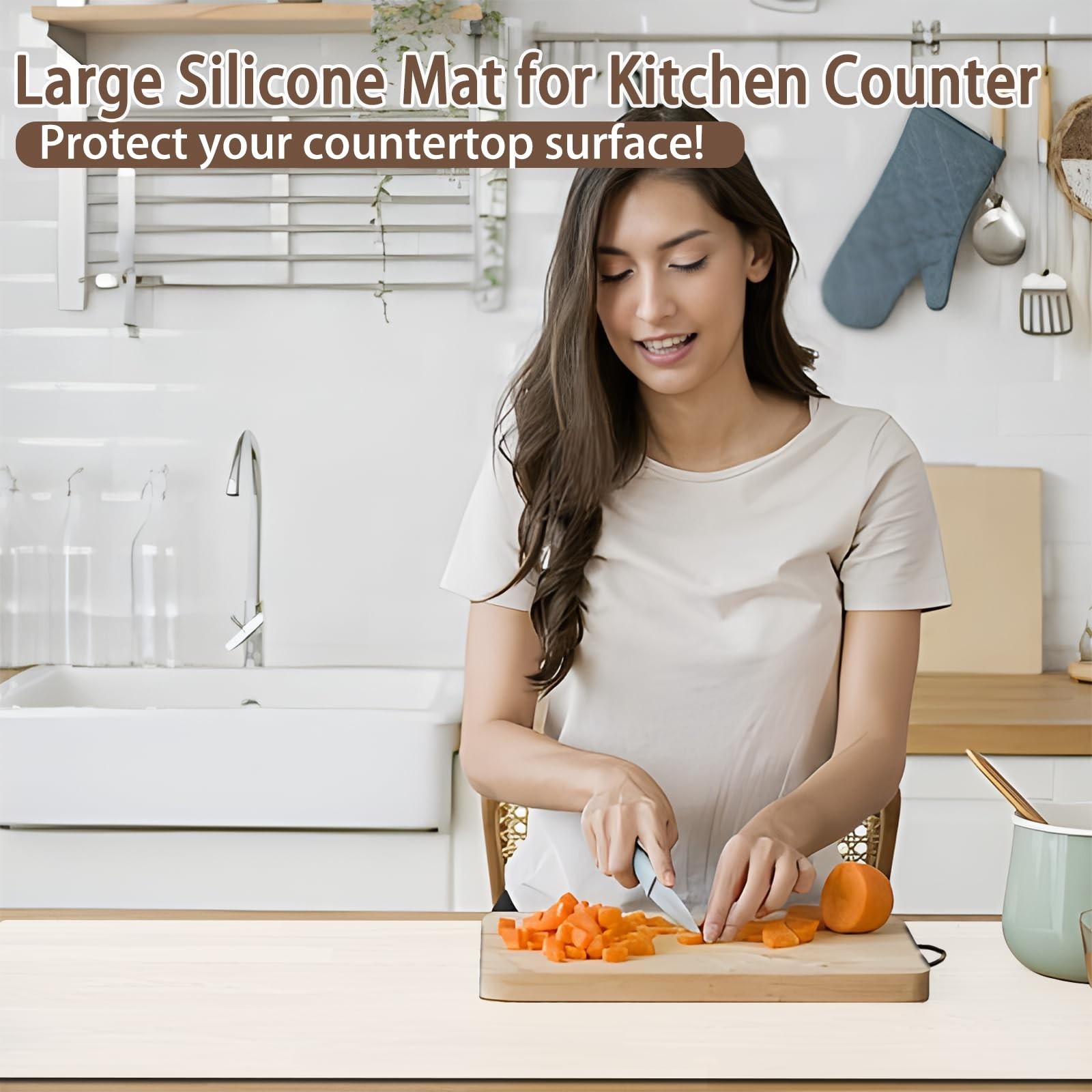 47.3 »x23.6 »(120cmx60cm) Extra Large Silicone Mat for Kitchen Counter, 1.4MM…
