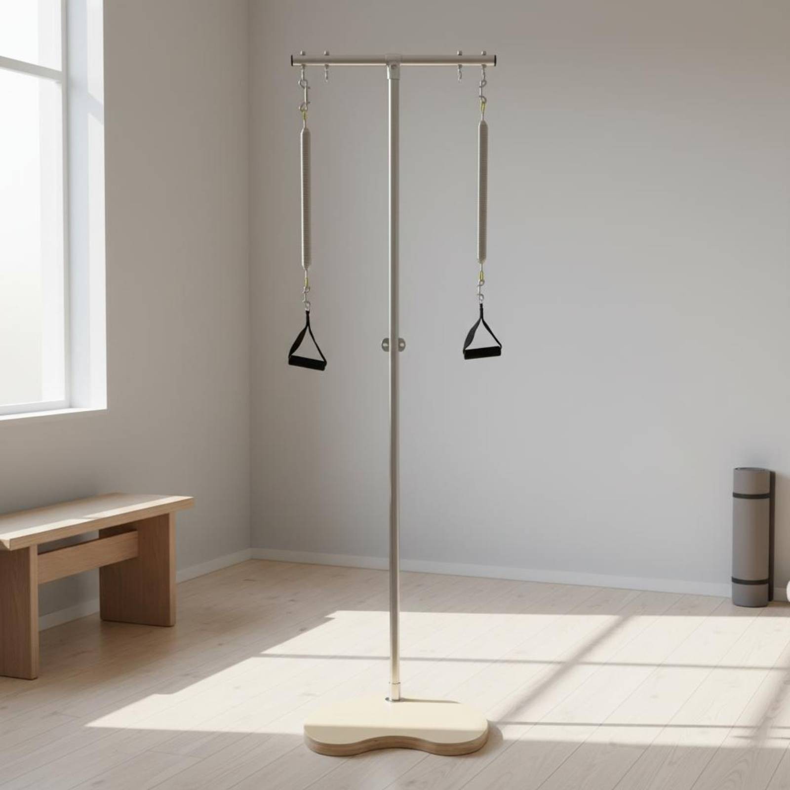 Pilates Ped-O-Pull Tension Straps Freestanding Pilates Frame Metal Post