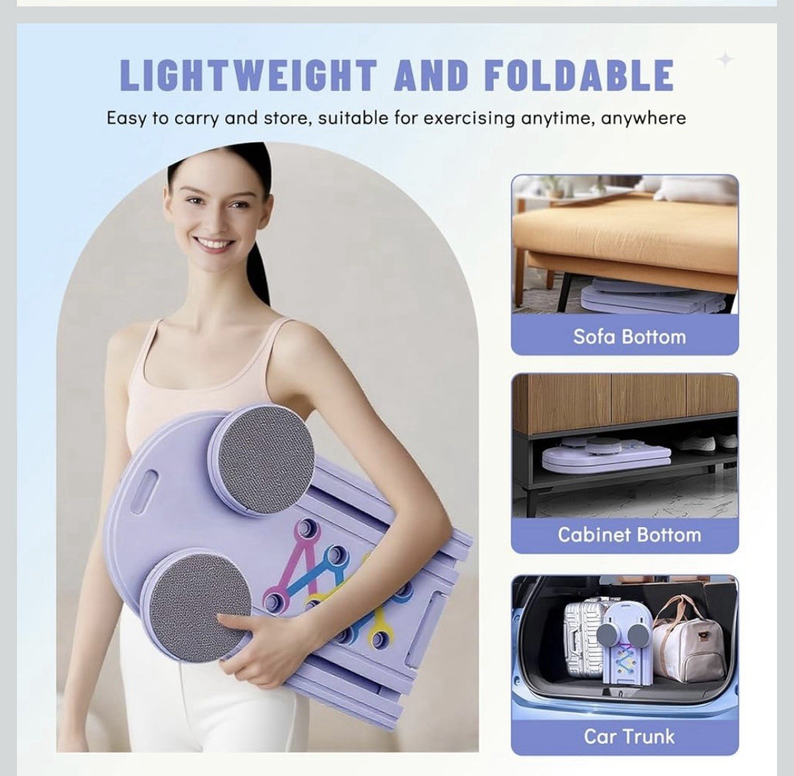 Pilates Board – Pilates Reformer Set, 7 in 1 Pilates Board for Home Workout