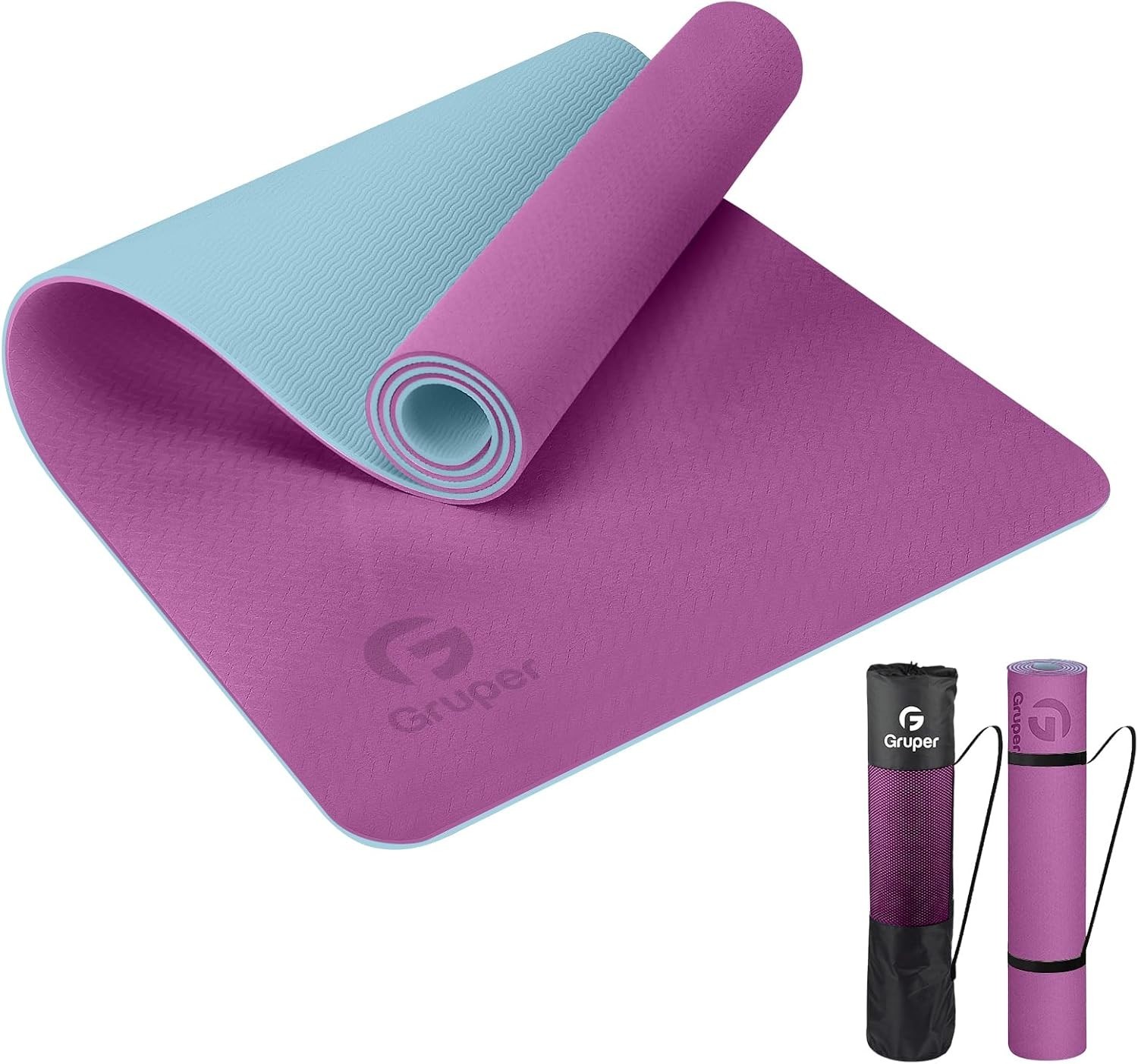 Yoga Mat Non Slip, Eco Friendly Fitness Exercise Mat with Carrying Strap,Pro …