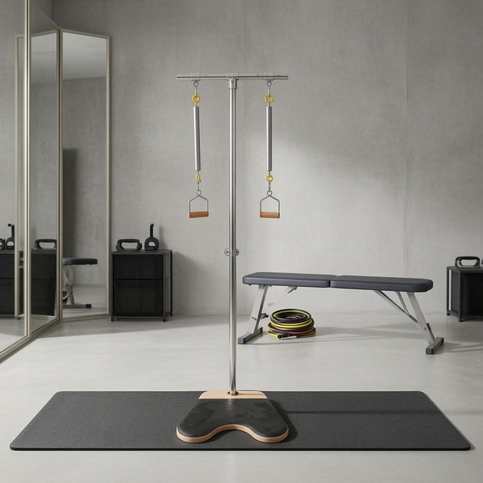 Standing Pilates Frame Polished Metal Floor Standing Stretch Frame