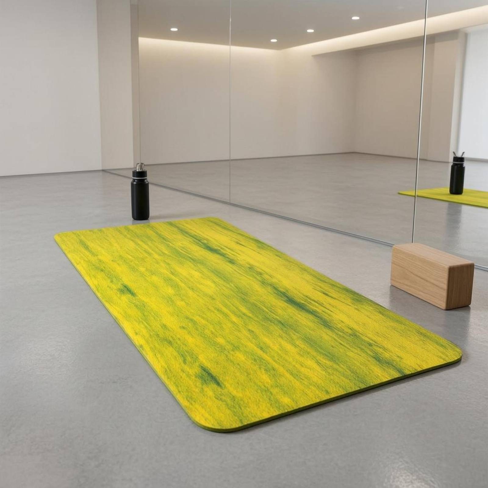 Natural Rubber Exercise Mat Layered Non-Slip Exercise Mat Double-Sided