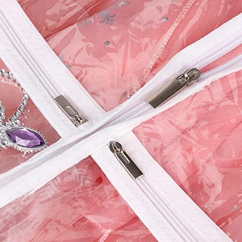 Clear PVC Dance Costume Bags Garment Bag 40 Inch for Dance 1 Pack Clear White