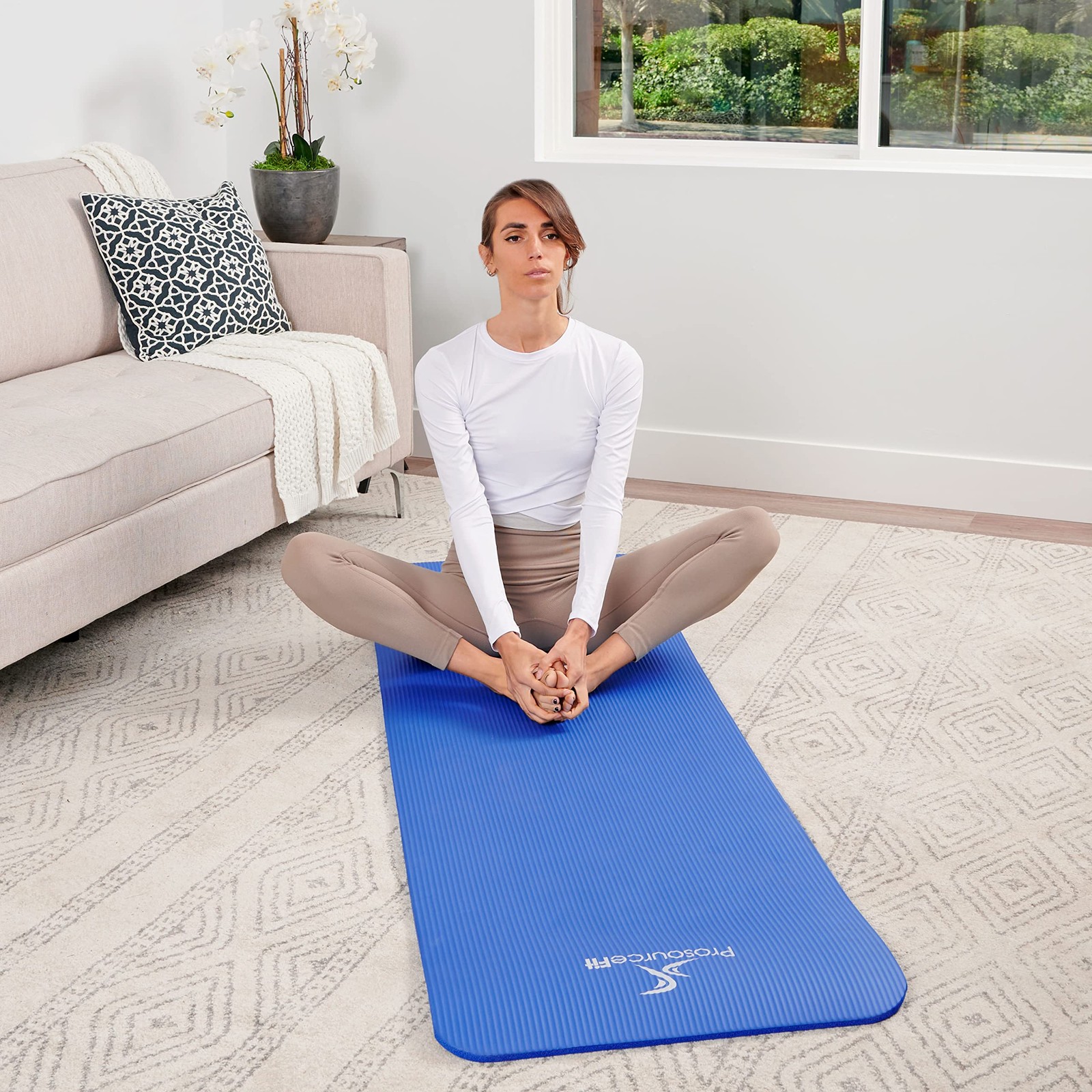 Extra Thick Yoga and Pilates Mat 1/2&Prime; 13mm 71inch Long High Density Exercise…