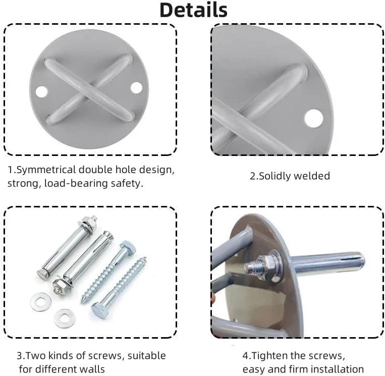 Heavy-Duty Wall Anchor for Yoga Swings and Gymnastic Tools – Easy Install