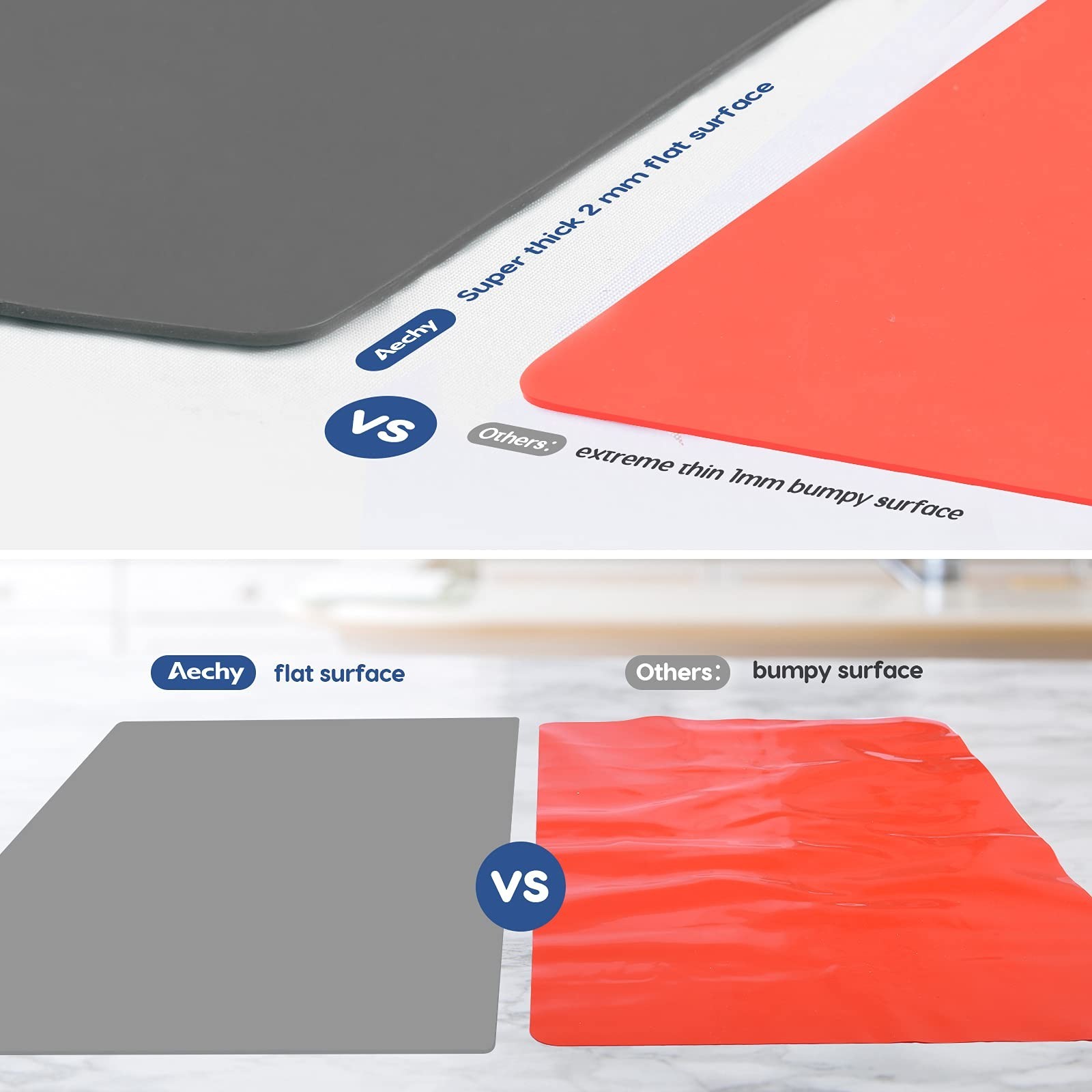 AECHY Extra Large Silicone Mat 35.3&Prime;x23.5&Prime;x0.08&Prime;, Multipurpose Silicone Mat T…