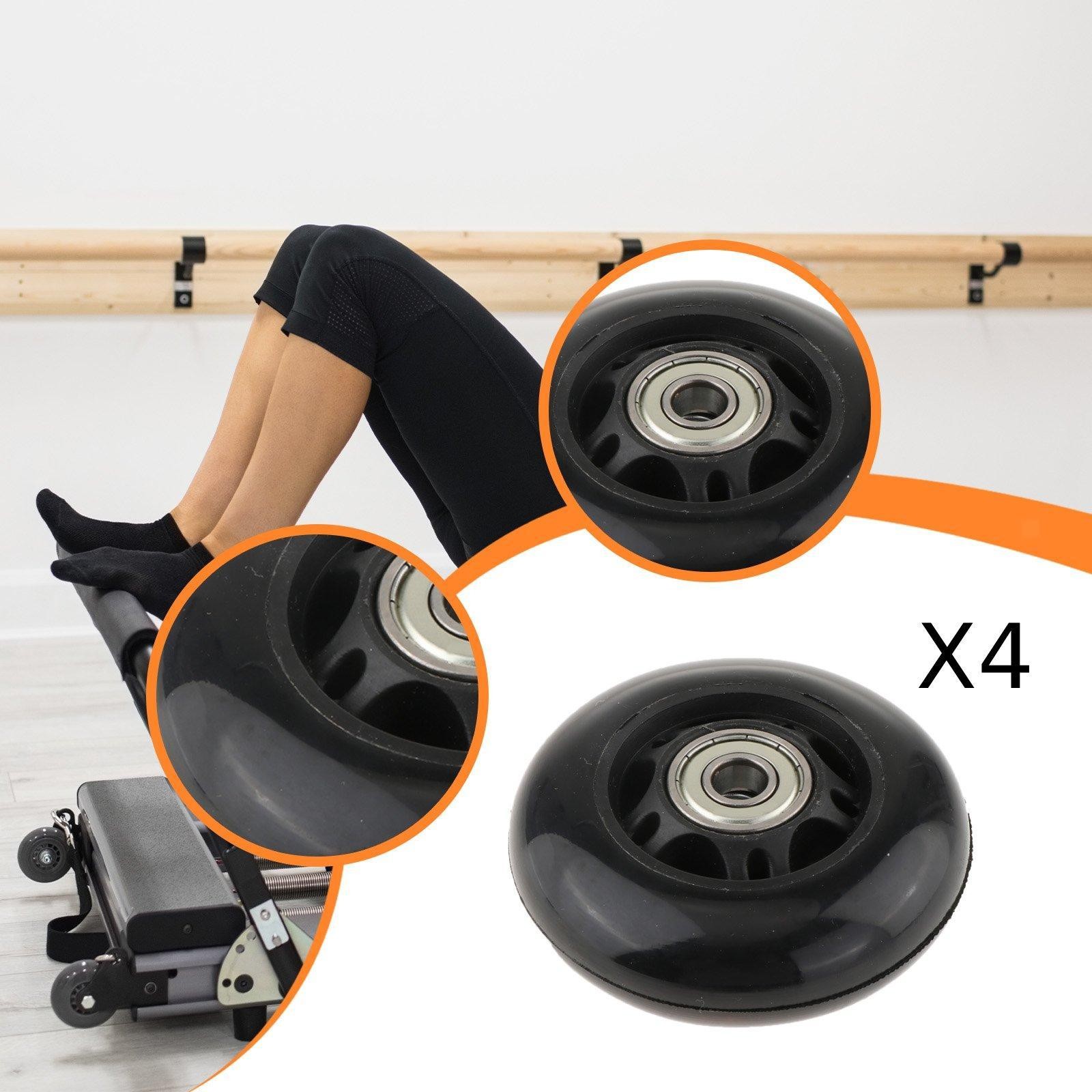 4Pcs Pilates Reformer Wheel Wear Resistant 7cm Easy to Install Replace Parts