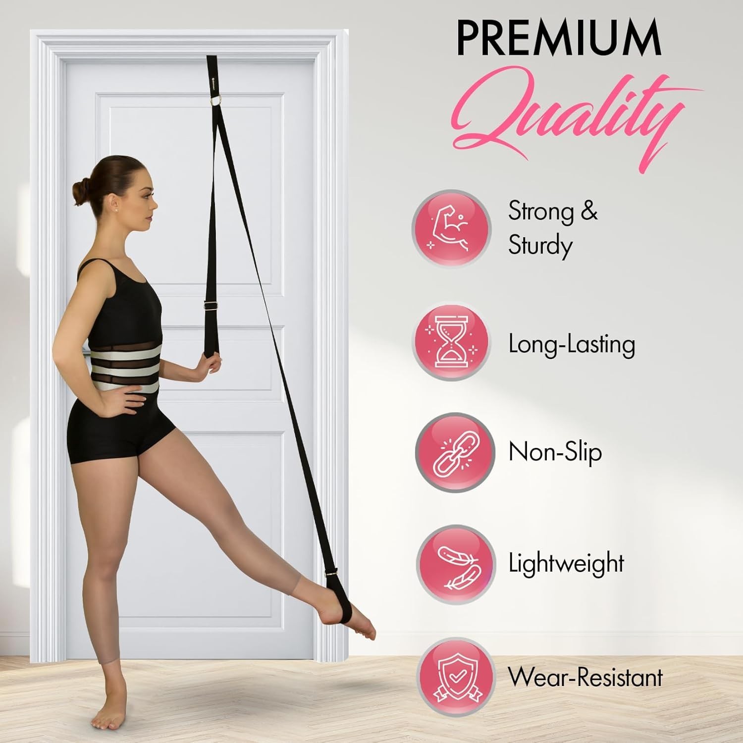 Stretching Strap With Door Anchor – Stretching Equipment to Improve Legs Flex…