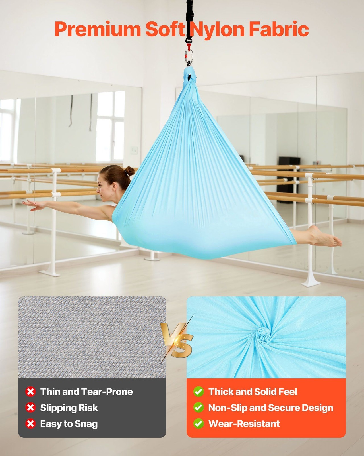 Versatile Aerial Swing System 300lb Converts Easily Between Modes