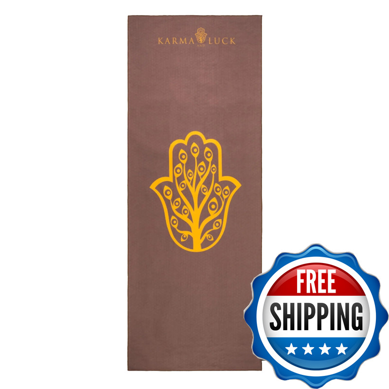 Karma And Luck Grounded Grace Yoga Towel Rooted Energy For Strength Balance