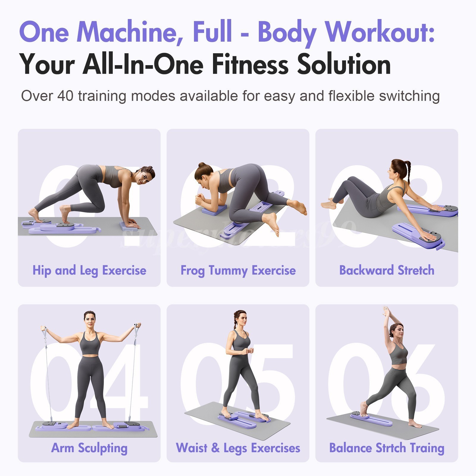 Multi-Purpose Foldable Pilates Reformer Board for Men,Women’s Home Fitness New