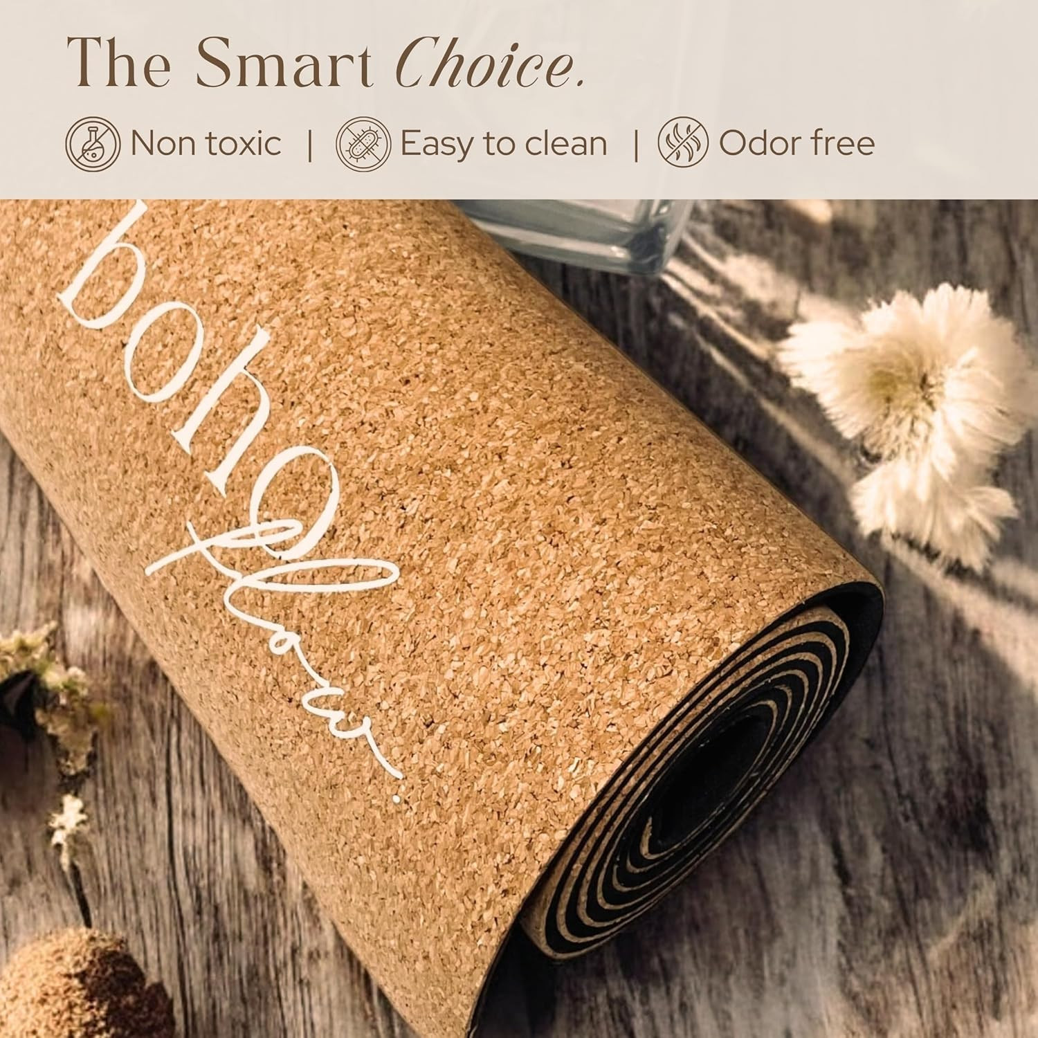 Premium Cork Yoga Mat Large 72&Prime;X26&Prime; – 5Mm Thick Natural Rubber Cushioning – Non