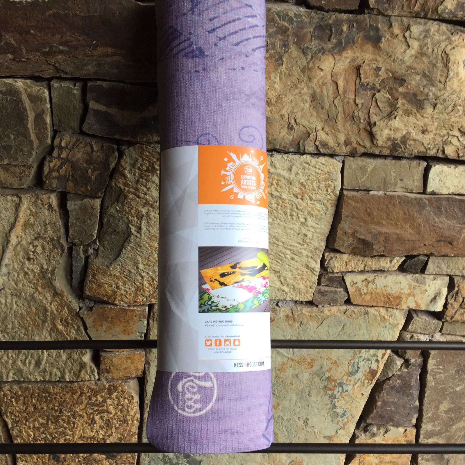 InHouse Marianna Tankelevich Summer Night Yoga Exercise Mat Purple /Lavender
