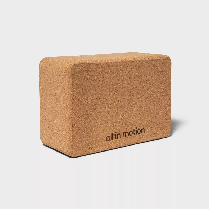 ALL IN MOTION CORK YOGA BLOCK – BROWN
