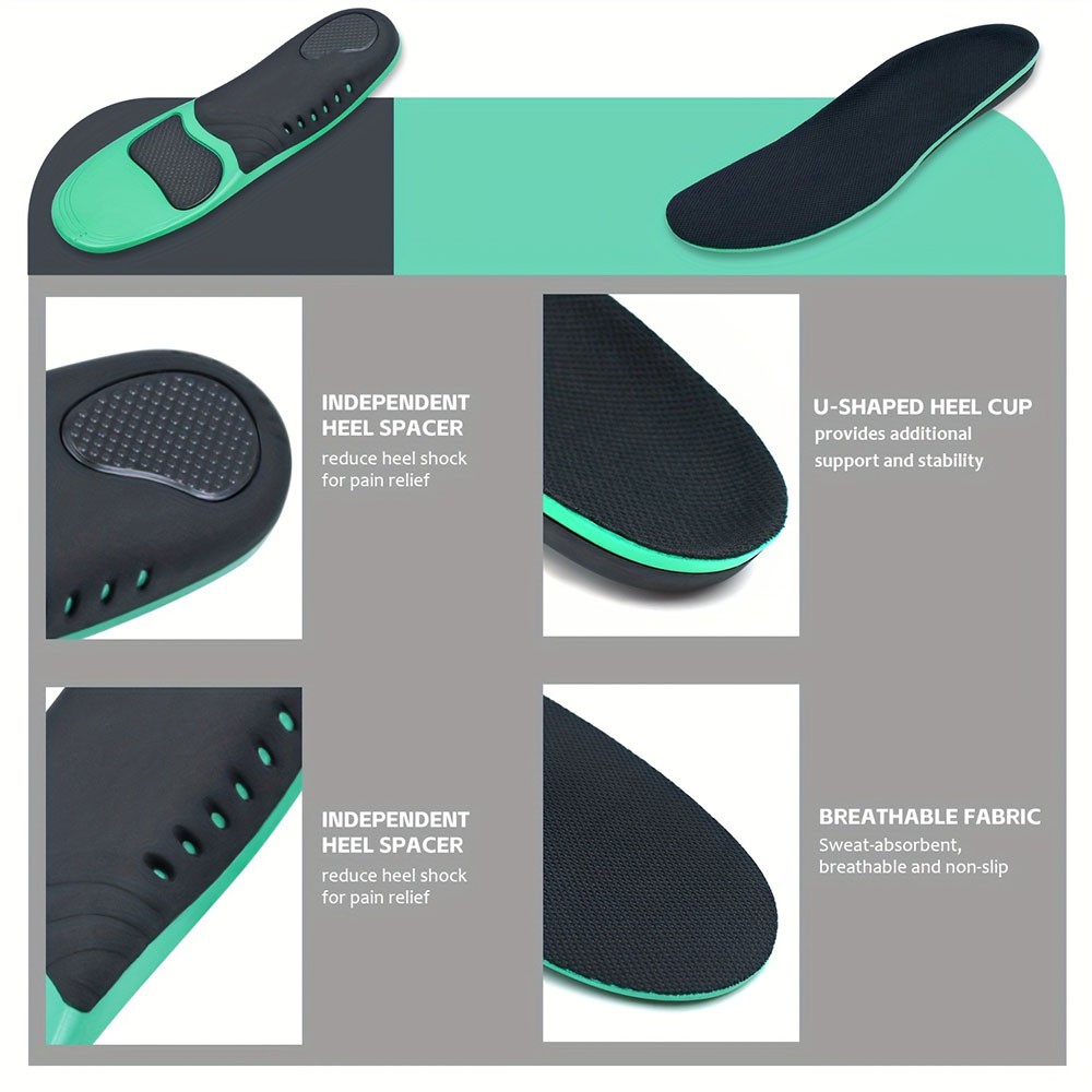 Shock-Absorbent Stable Insoles with Arch Support Designed for Both Men And Women