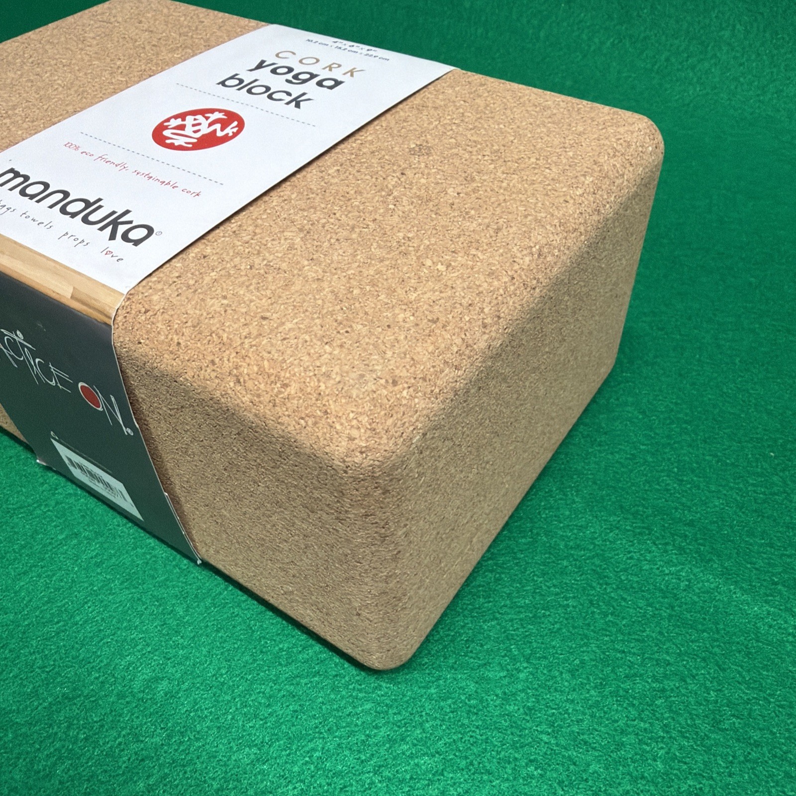 Manduka Cork Yoga Block Improve Strength Balance Flexibility Barre Natural