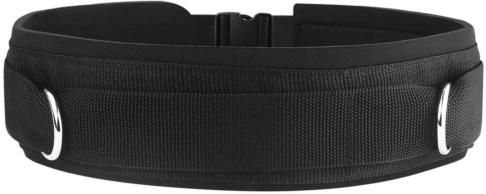 Waist Belt Neoprene Padded Gym Pulley Strap with Rings for Cable Machines Fitnes