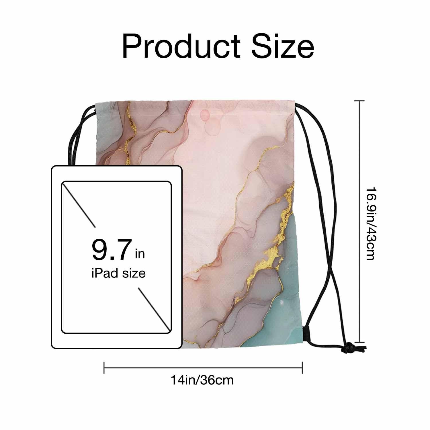 Drawstring Gym Backpack Gold Abstract Liquid Volleyball Bag Sports Backpack A…