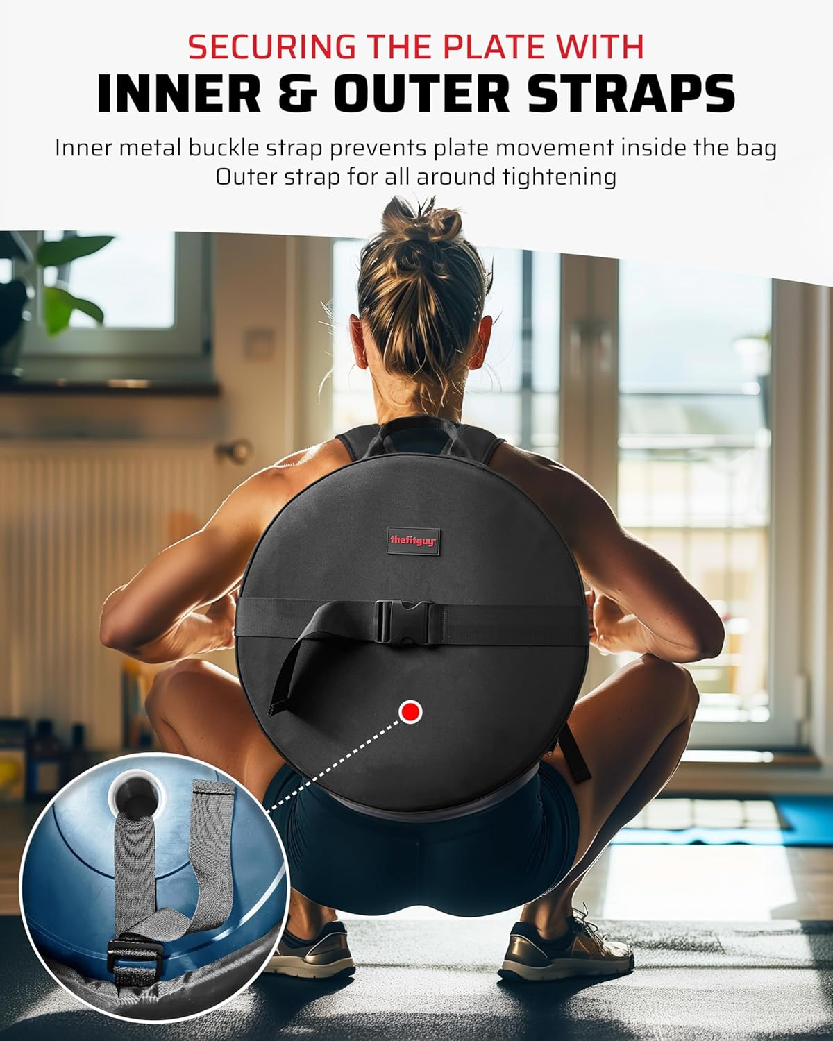Versatile Weighted Backpack for Gym – Fits 17.5&Prime; Plates, Padded Straps