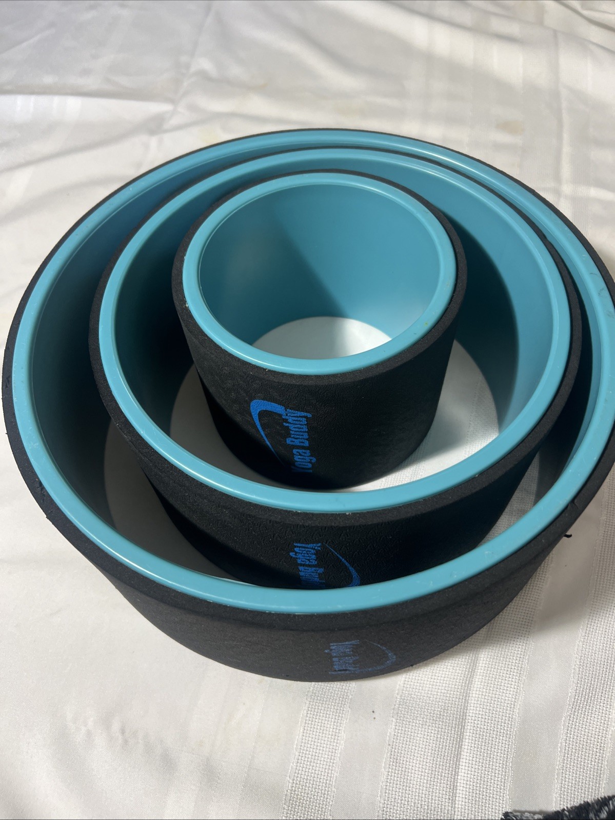 Set of 3 Overmont Yoga Wheel Set Pack Yoga Foam Rollers Chirp，blue