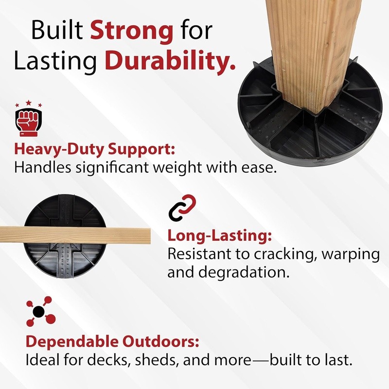 Durable Round Deck Support Blocks Heavy Load Capacity Eco-Friendly Foundation US