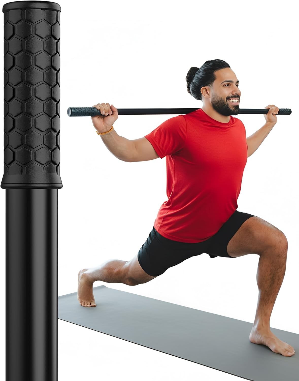 Yoga Stick 5ft Bamboo Stretching Stick with Video Tutorials