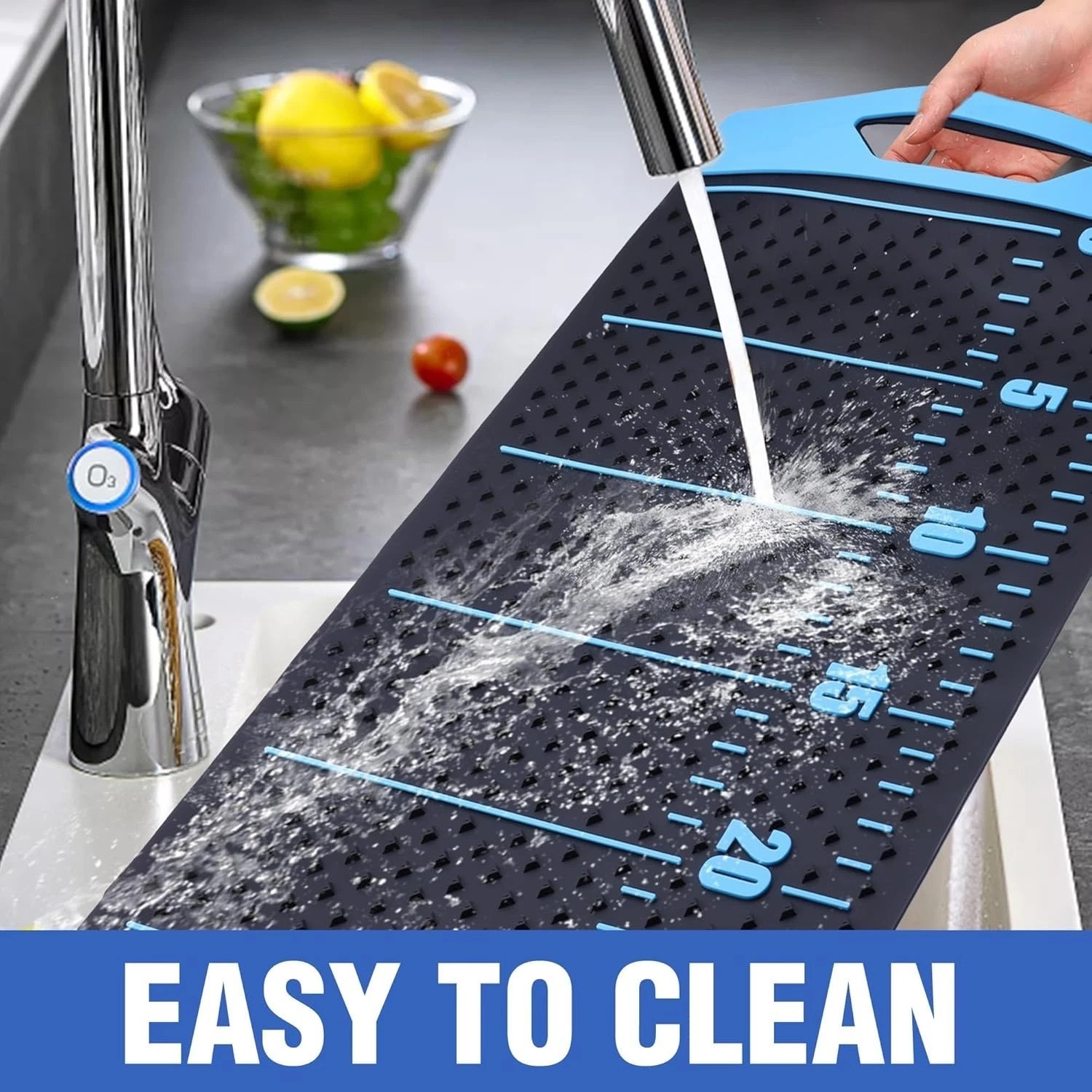 33&Prime; Non-Slip Fish Fillet Mat with Storage Bag, Portable & Durable Fish Cleani…