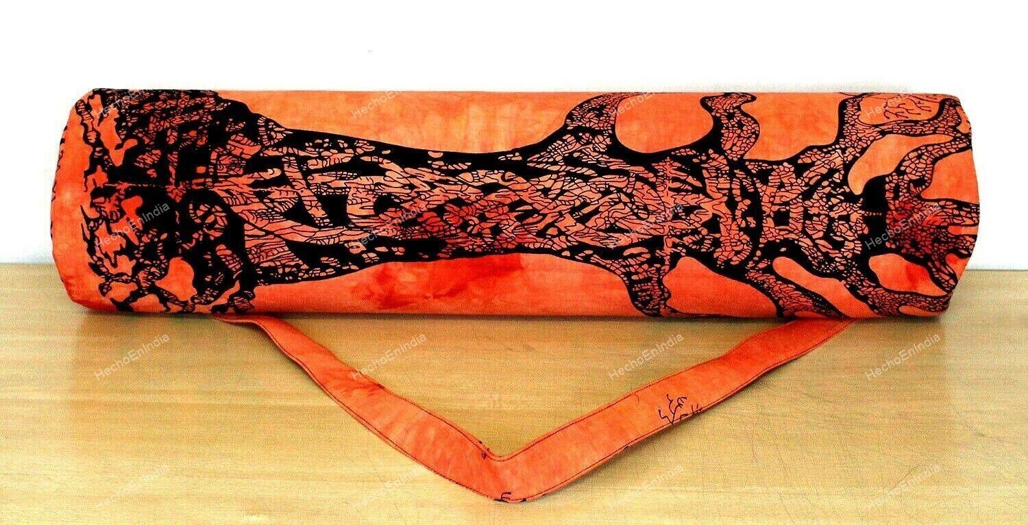 Gift Body Unisex Cotton Yoga Mat Bag Full Zip Carrier Gym Bag Shoulder