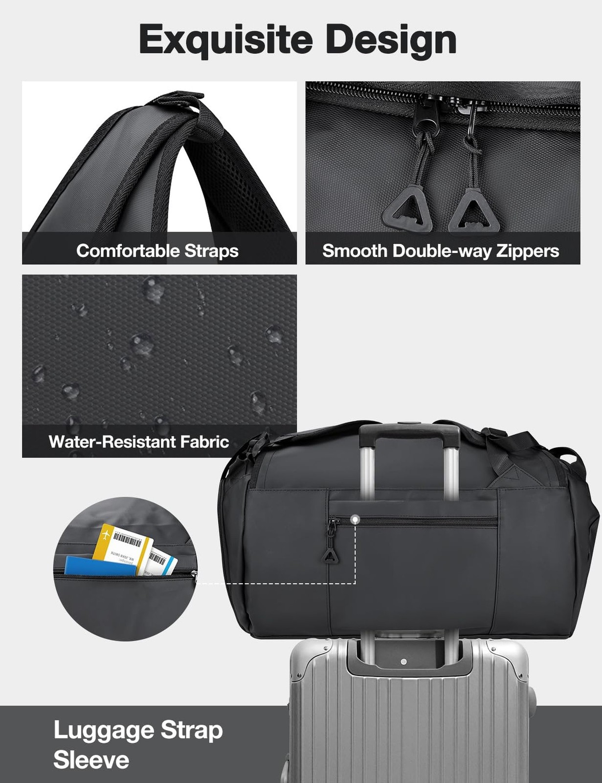 Gym Bag for Men Convertible Large-Capacity Gym Backpack, Water-Resistant Trav…