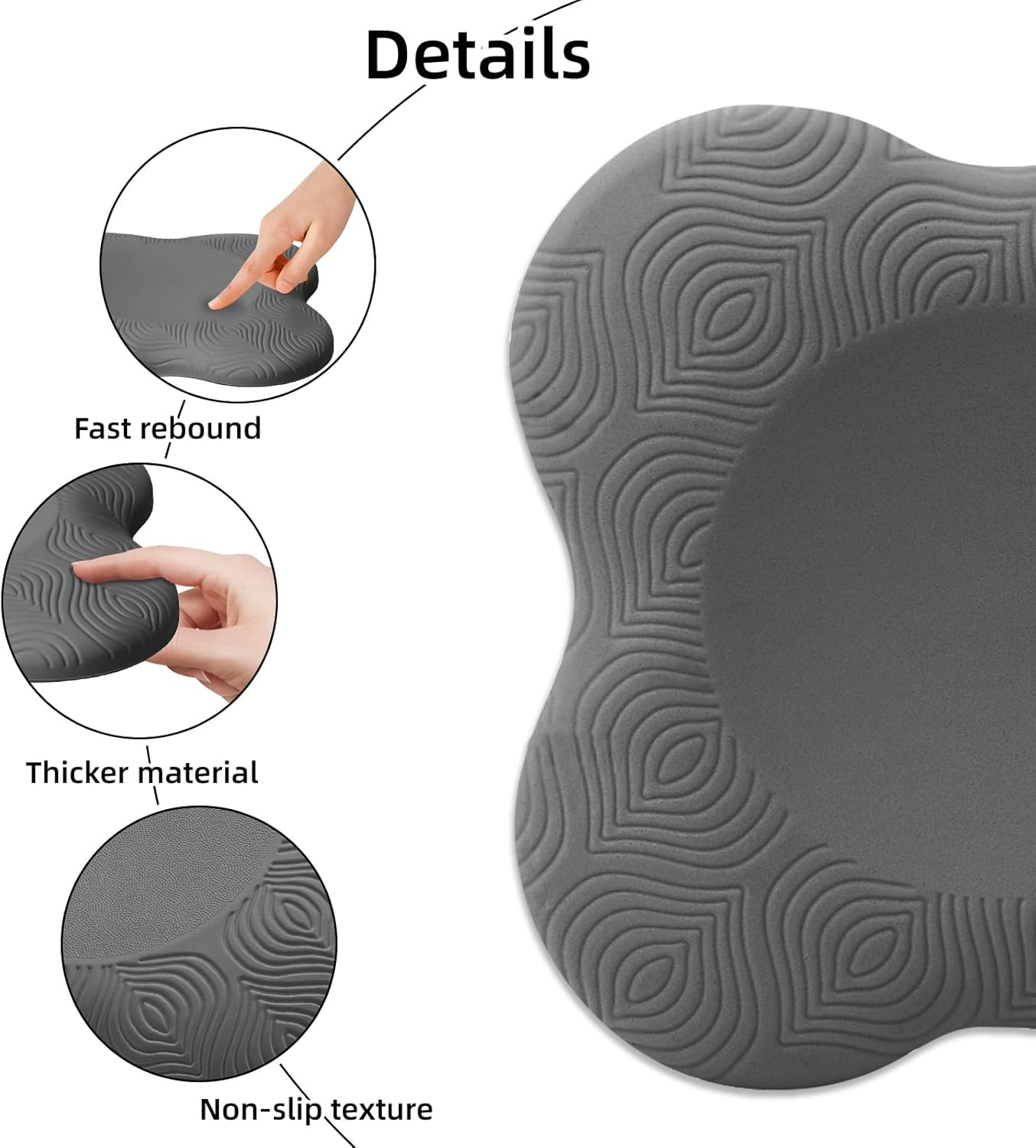 2 Packs Yoga Knee Pad Mats Extra Thick for Knees Elbows Wrist Hands Head Foam Pi