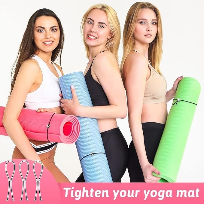 8 Pcs Yoga Mat Straps For Carrying Elastic Yoga Mat Band Storage Yoga Mat Strap