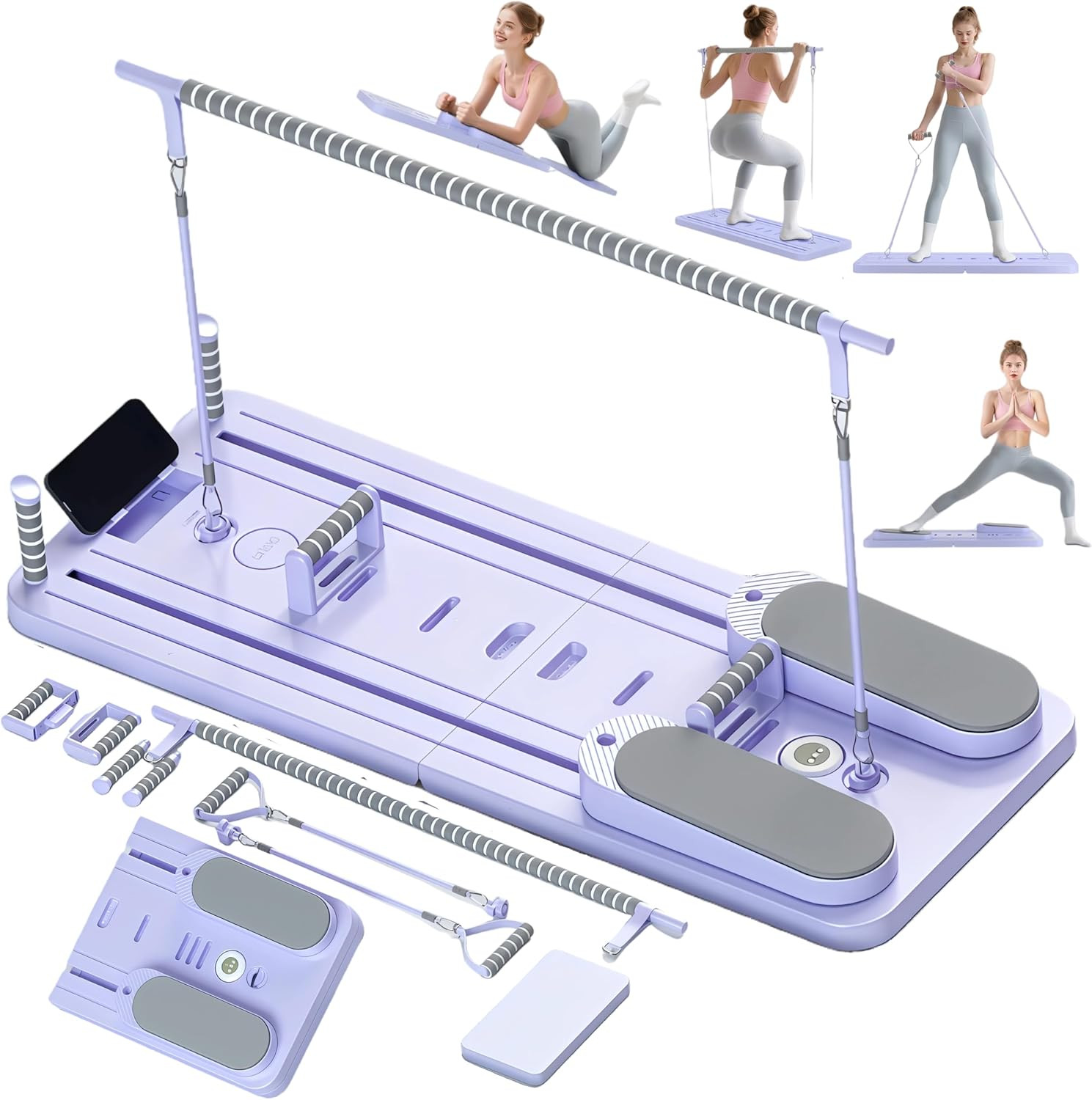 Pilates Board-Pilates Reformer Board,Multi-Purpose Portable Pilates Reformer Mac