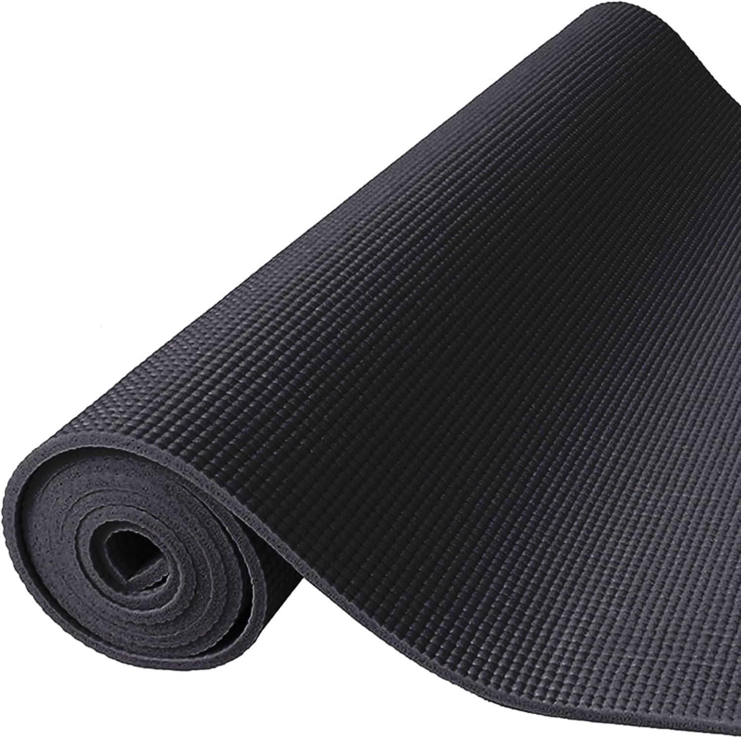 Fitvids All Purpose 1/4-Inch Yoga Exercise Yoga Mat – Black