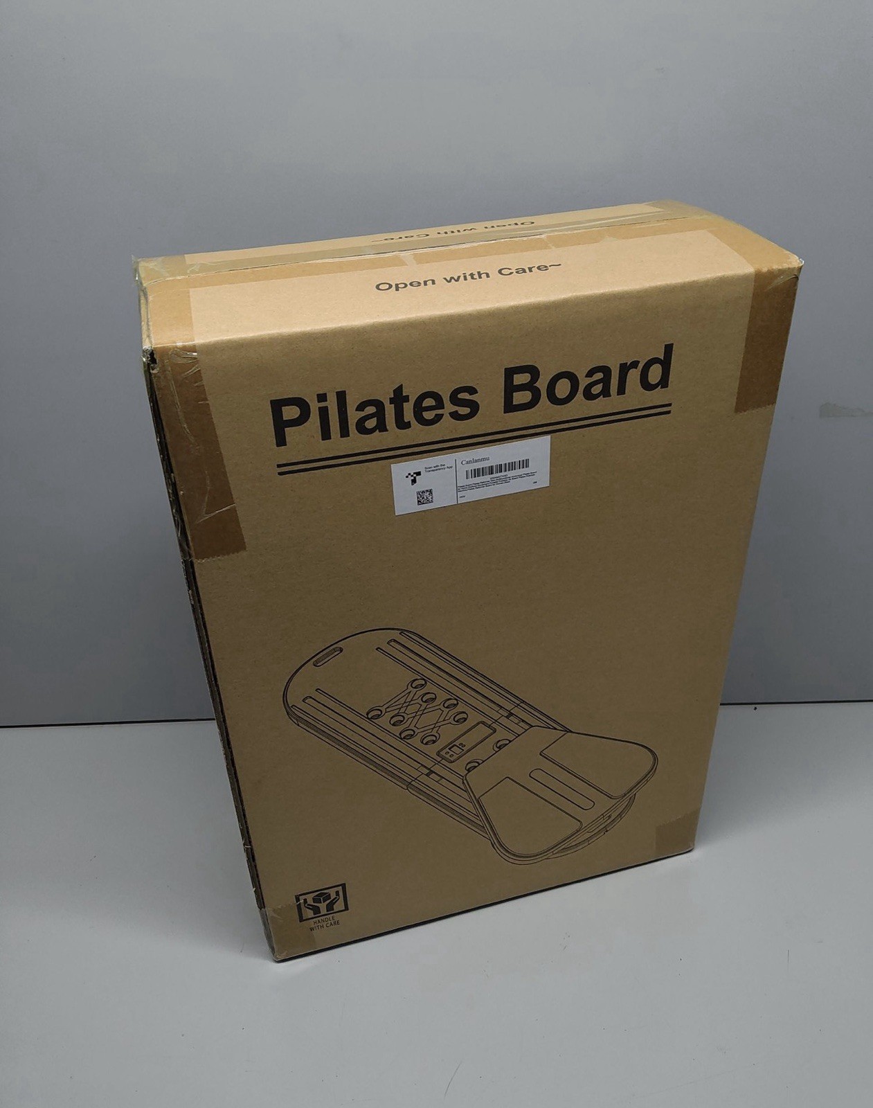 Multifunctional Pilates Reformer Board Black Foldable Portable with Accessories