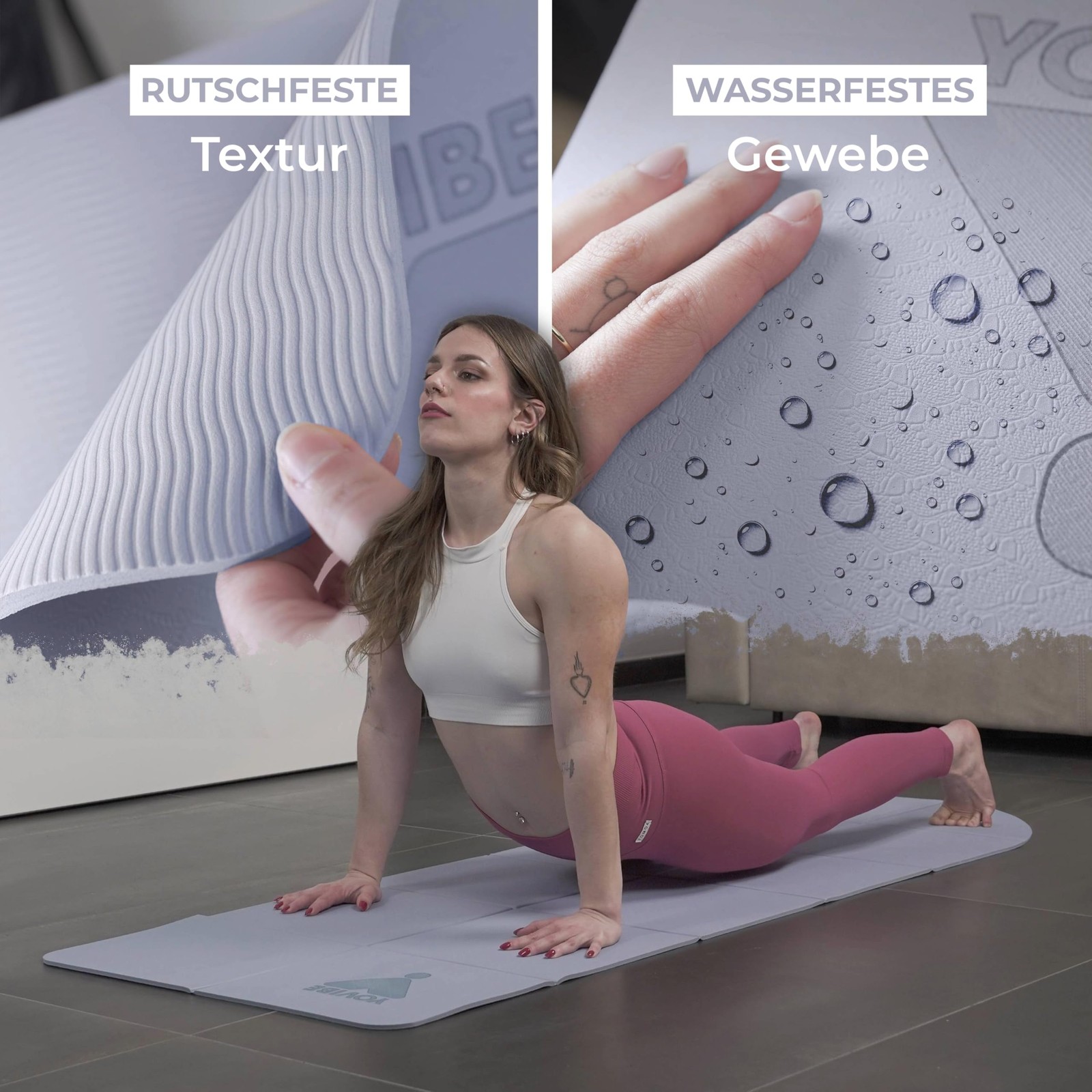 ® Yoga Mat 183x60x0.6 cm Large – Yoga Mat Non-Slip, Extra Thick, Made of TPE with…