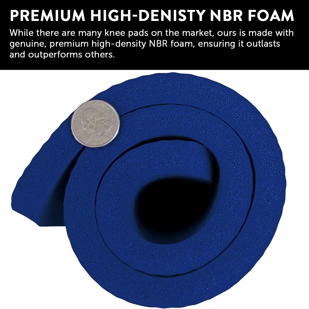 SukhaMat Yoga Knee Pad – NEW! 15mm (5/8&Prime;) Thick – The best yoga 24, Dark Blue