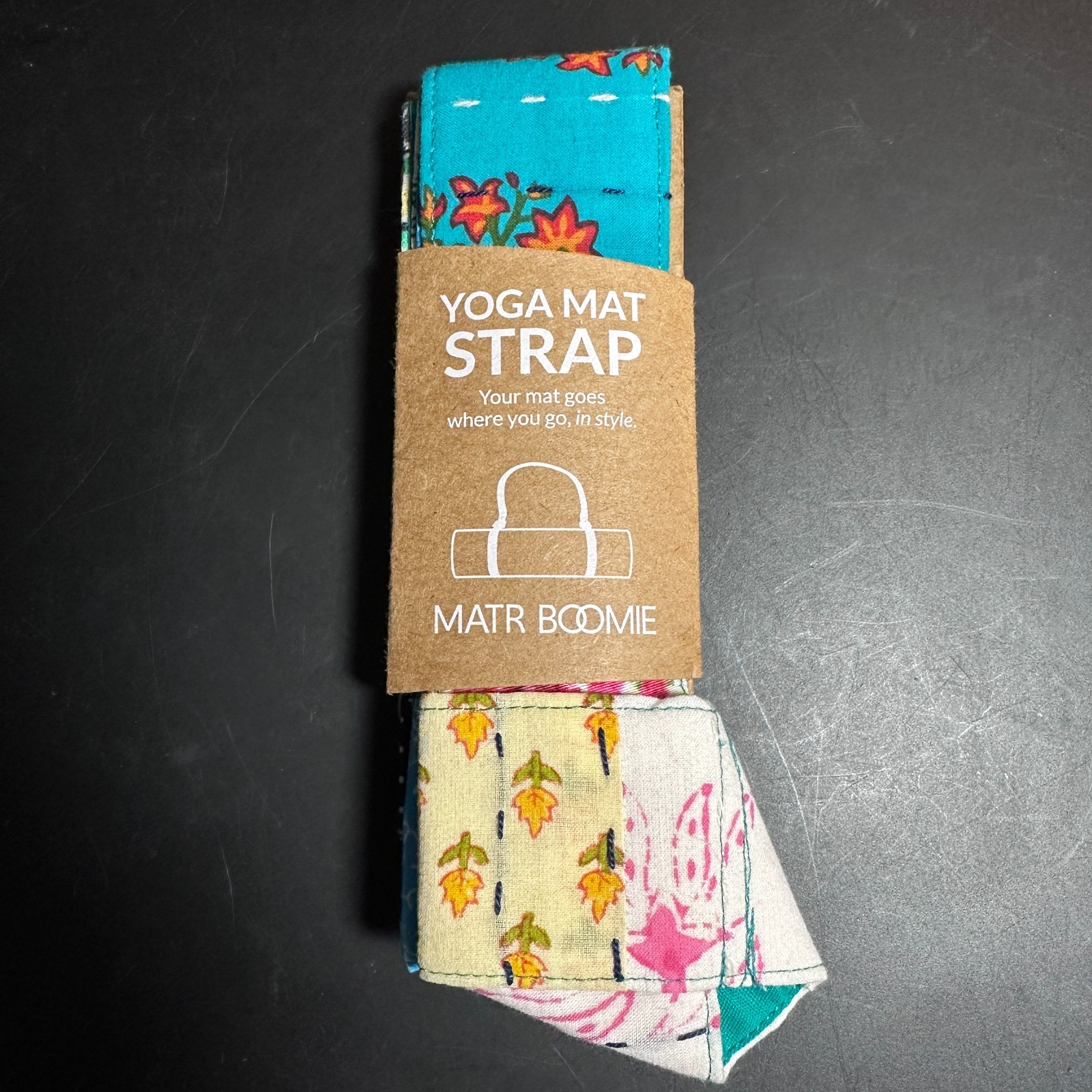 Yoga Mat Strap – BOHO Recycled Cotton Cloth – Colorful NEW!