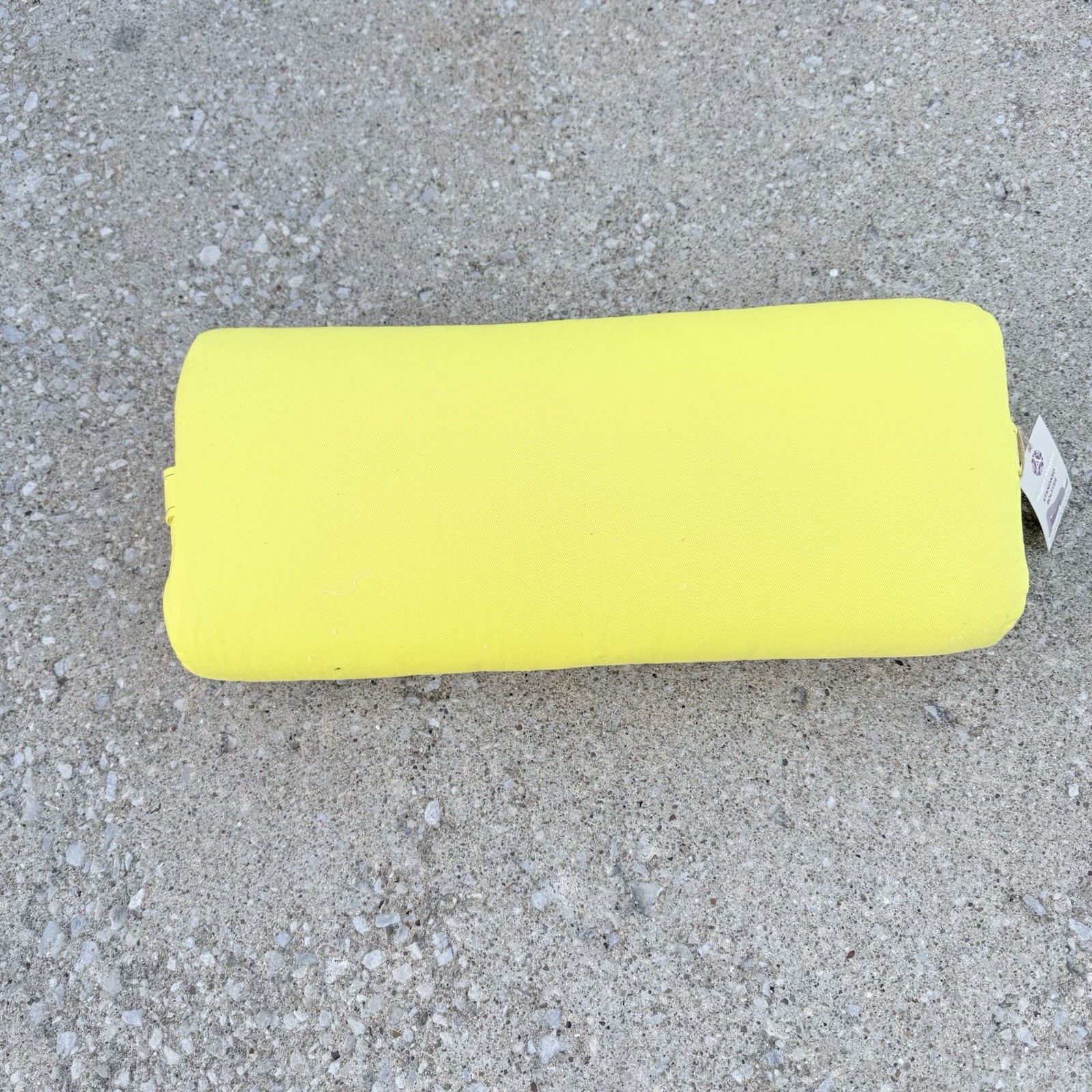 Hugger Mugger Standard Yoga Bolster Firm Flat Support Rectangle Yellow 26x12x6