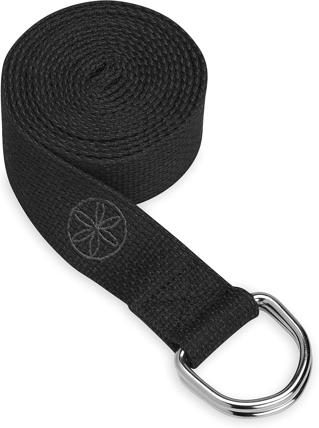 Gaiam Yoga Strap Premium Athletic Stretch Band with Adjustable Metal D-Ring Buck